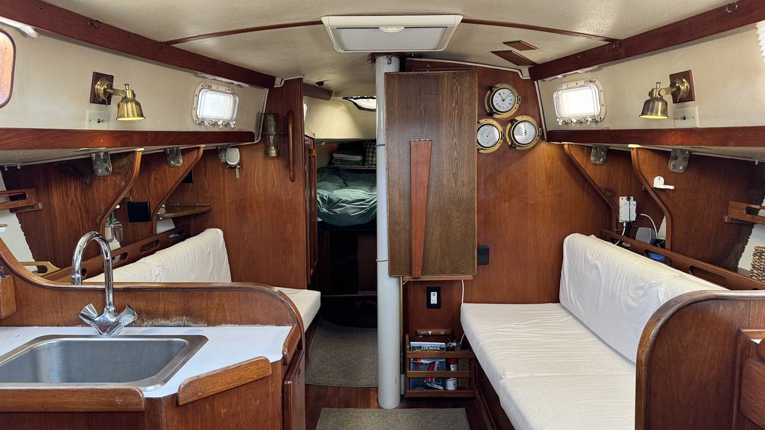Main cabin looking forward from the companionway